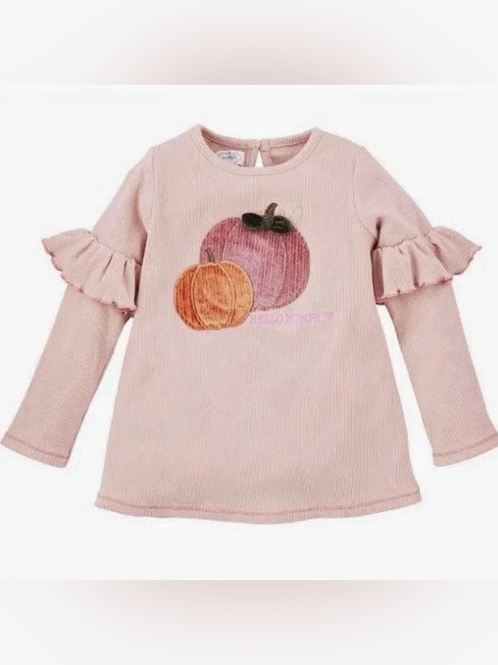 NWT Mud Pie Girls Pink Pumpkin Patch Appliquéd Tunic Top Sizes Small & Large
